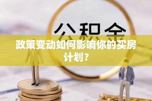 中坜政策变动如何影响你的买房计划？