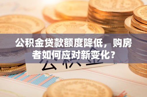 中坜公积金贷款额度降低，购房者如何应对新变化？