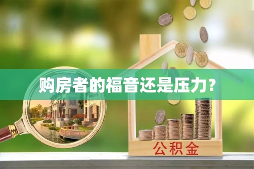 中坜购房者的福音还是压力？