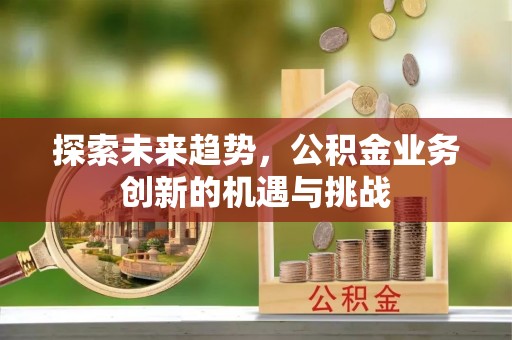 中坜探索未来趋势，公积金业务创新的机遇与挑战