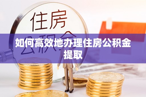 中坜如何高效地办理住房公积金提取