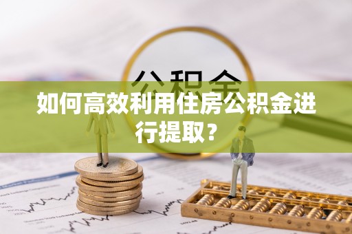 中坜如何高效利用住房公积金进行提取？